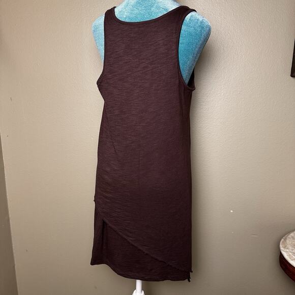 Lilla Women M Layered Tank Dress Raw Edge Pima Cotton Peru Boho Hippie - Picture 4 of 10